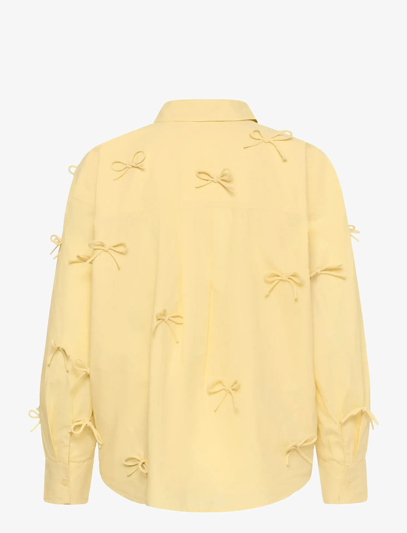 Soaked - SLJoa Bow Shirt - long-sleeved shirts - reed yellow - 2