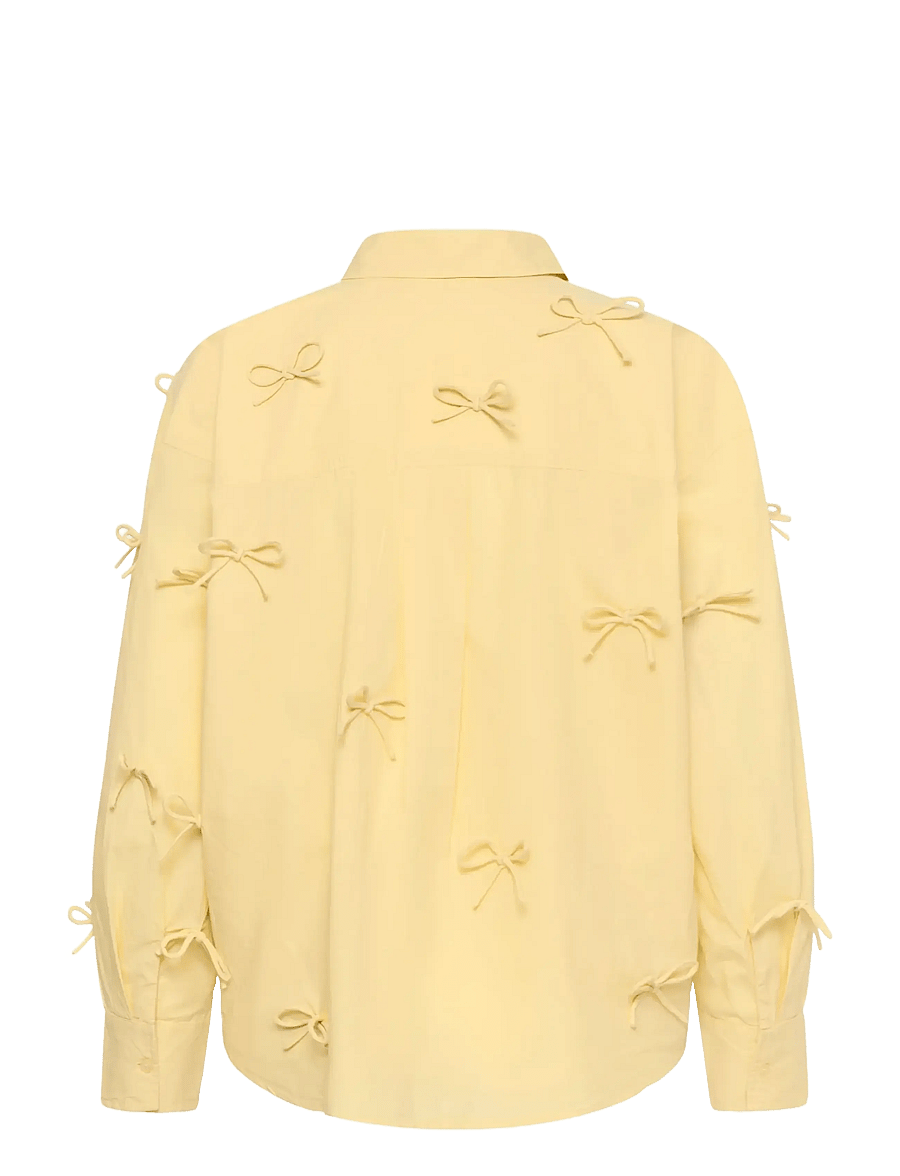 Soaked - SLJoa Bow Shirt - langärmlige hemden - reed yellow - 2