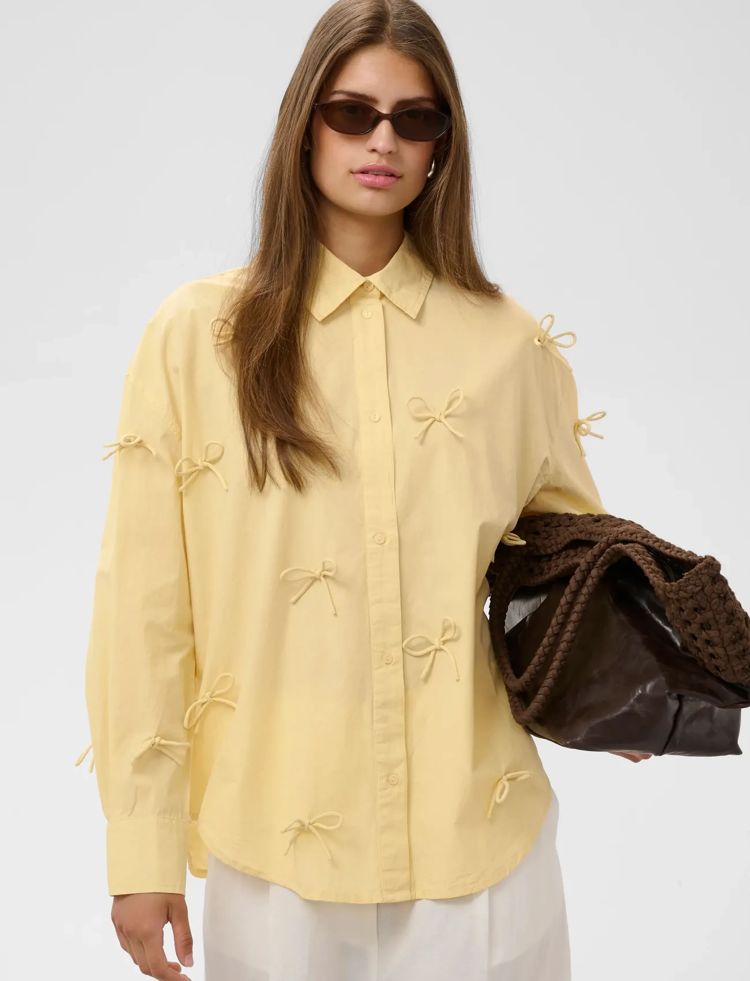 Soaked SLJoa Bow Shirt - Soaked in Luxury - REED YELLOW / yellow