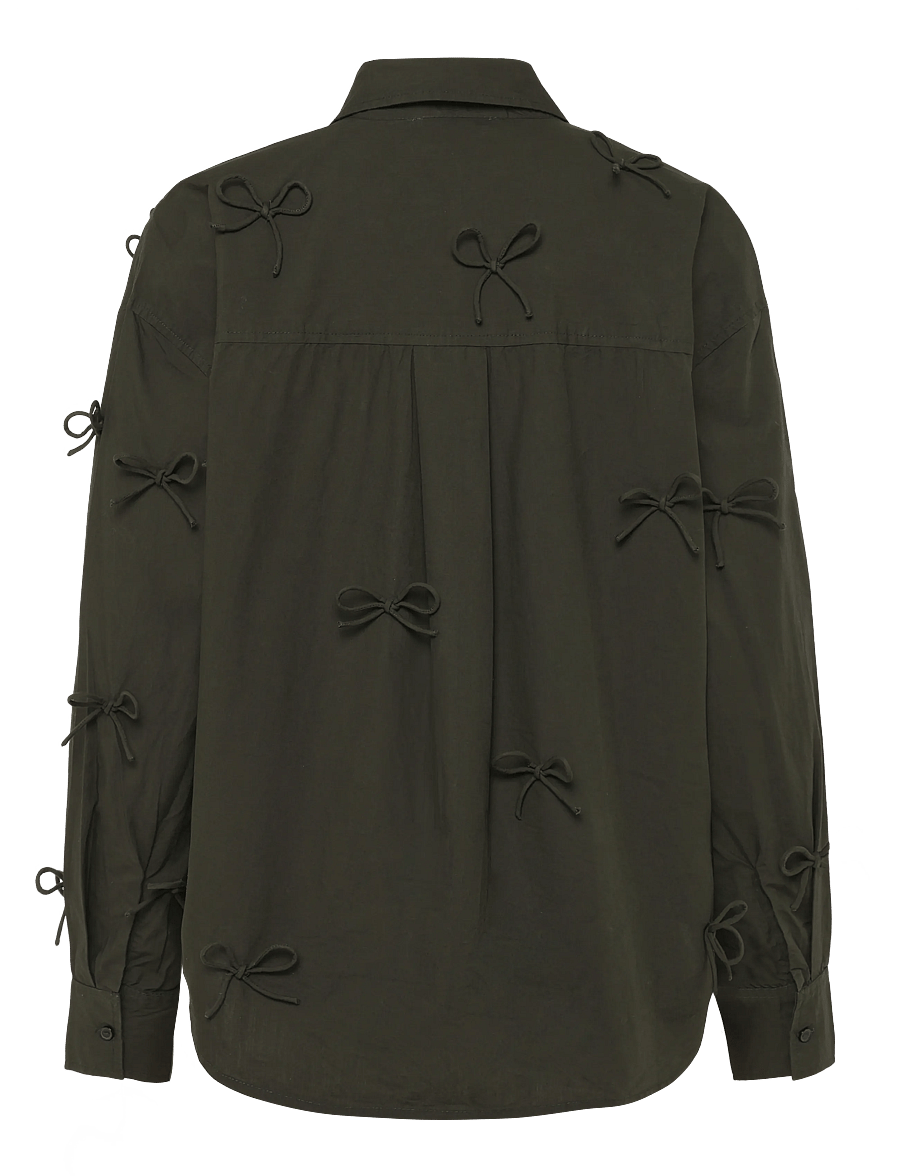 Soaked - SLJoa Bow Shirt - langärmlige hemden - rosin - 1