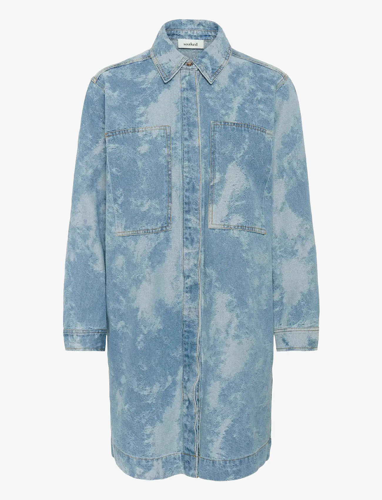 Soaked - SLAltea Denim Dress - hemdkleider - fuzzy blue denim - 1