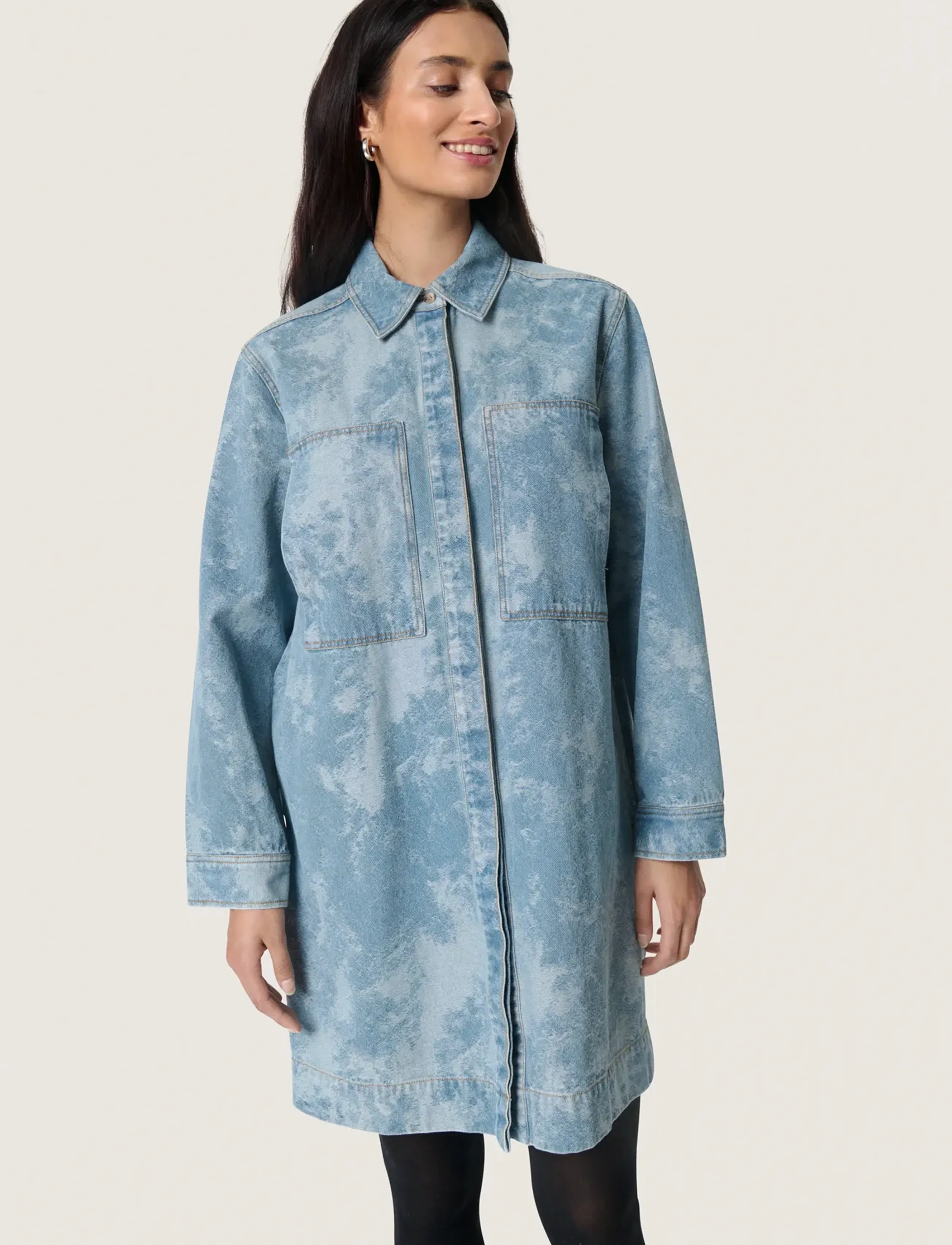 Soaked Slaltea Denim Dress, XL, Dresses, Blau - Shirt Frauen