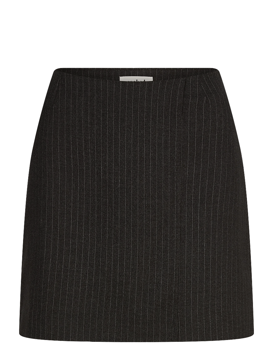 Soaked - SLMalodi Mini Skirt - korta kjolar - grey melange pinstripe - 1