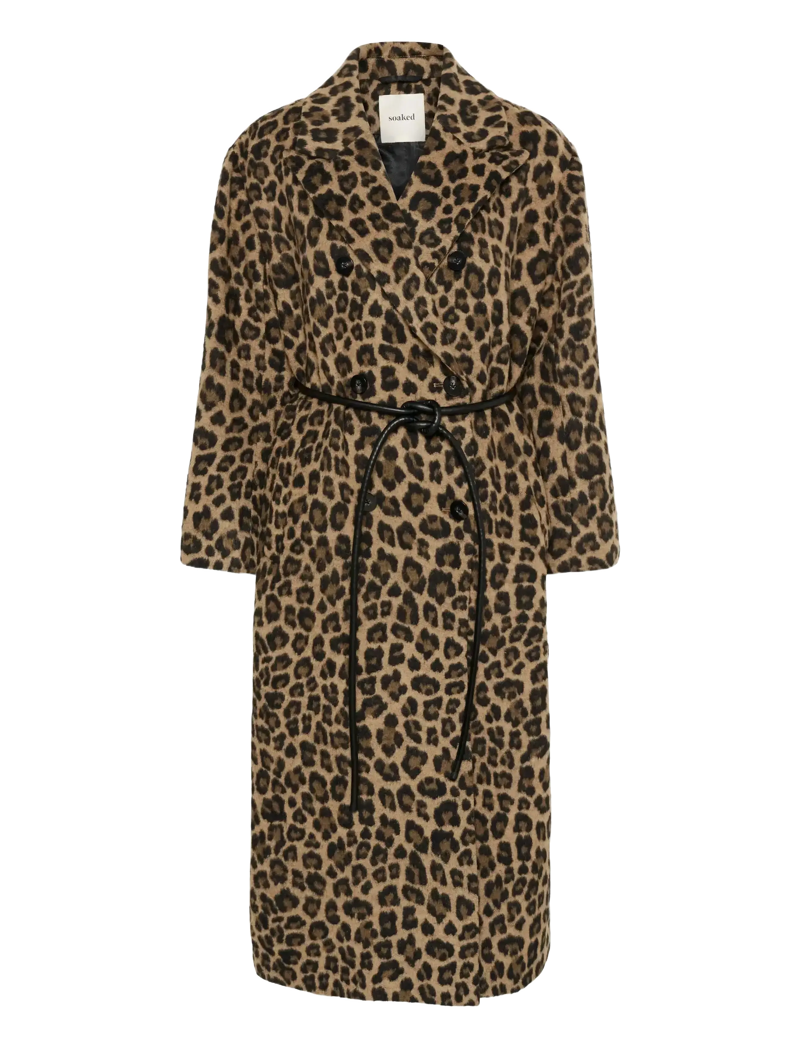 Soaked in Luxury SLLeony Mafalda Coat - Soaked in Luxury - LEOPARD JAQUARD / brown