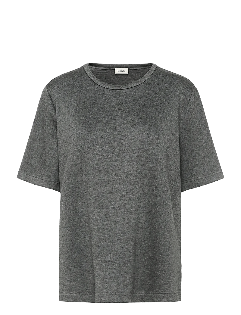 Soaked in Luxury - SLMarigold Tee SS - t-särgid - grey melange - 1
