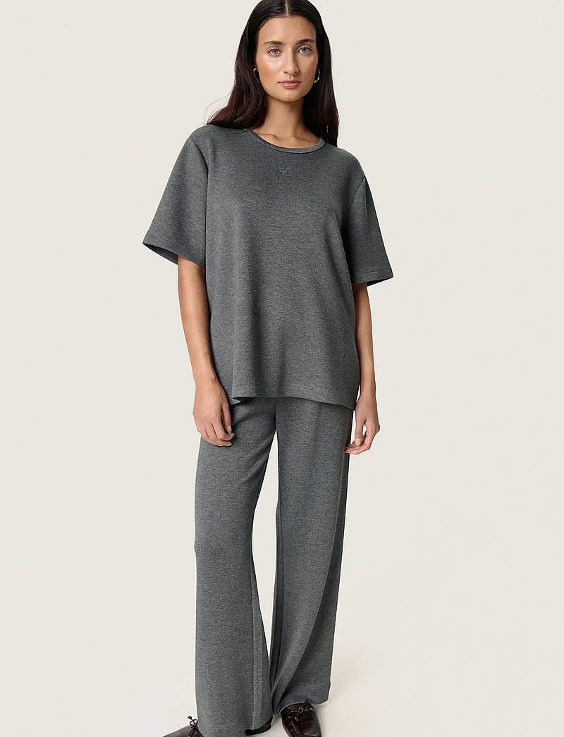 Soaked in Luxury - SLMarigold Tee SS - t-särgid - grey melange - 3