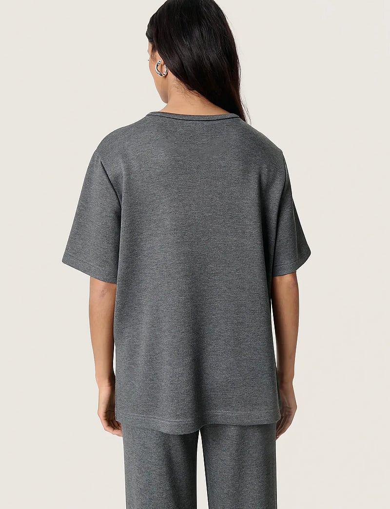 Soaked in Luxury - SLMarigold Tee SS - t-särgid - grey melange - 4