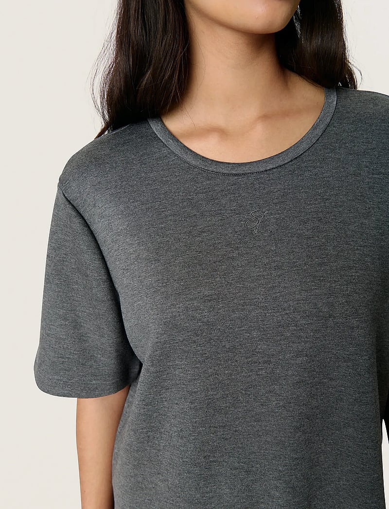 Soaked in Luxury - SLMarigold Tee SS - t-särgid - grey melange - 5