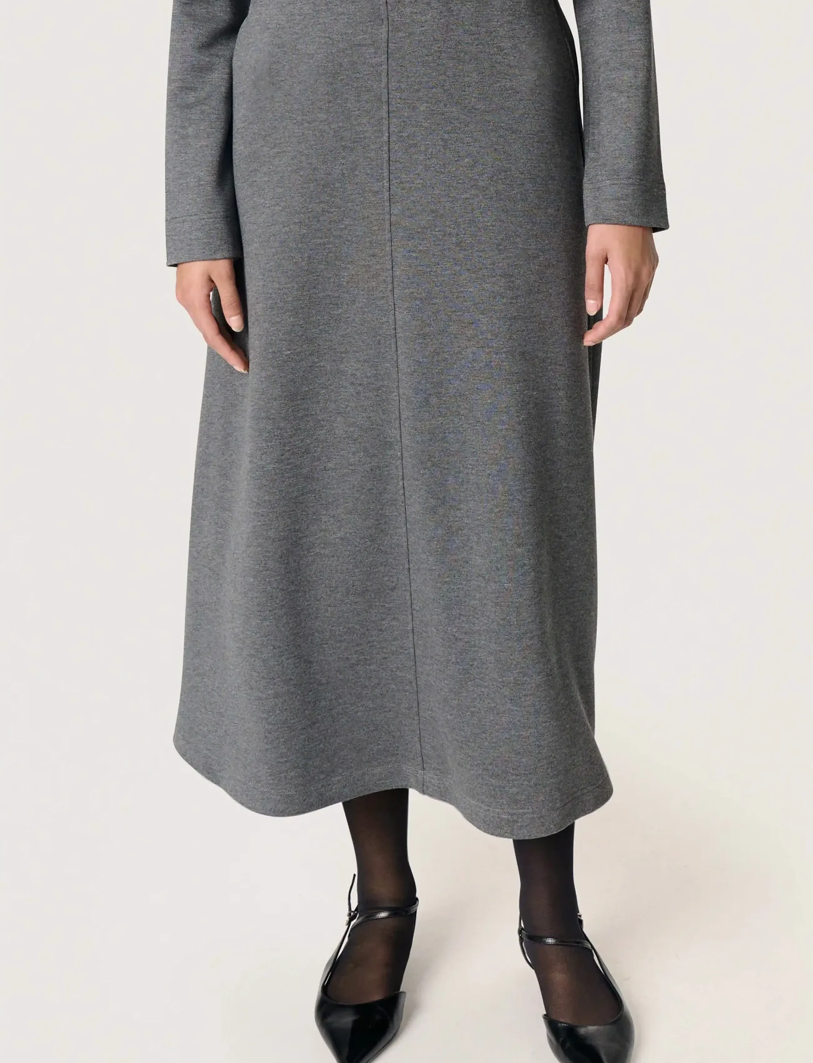 Soaked Slmarigold Skirt, Kvinder, Jersey Maxinederdel, Grå, Str: XS