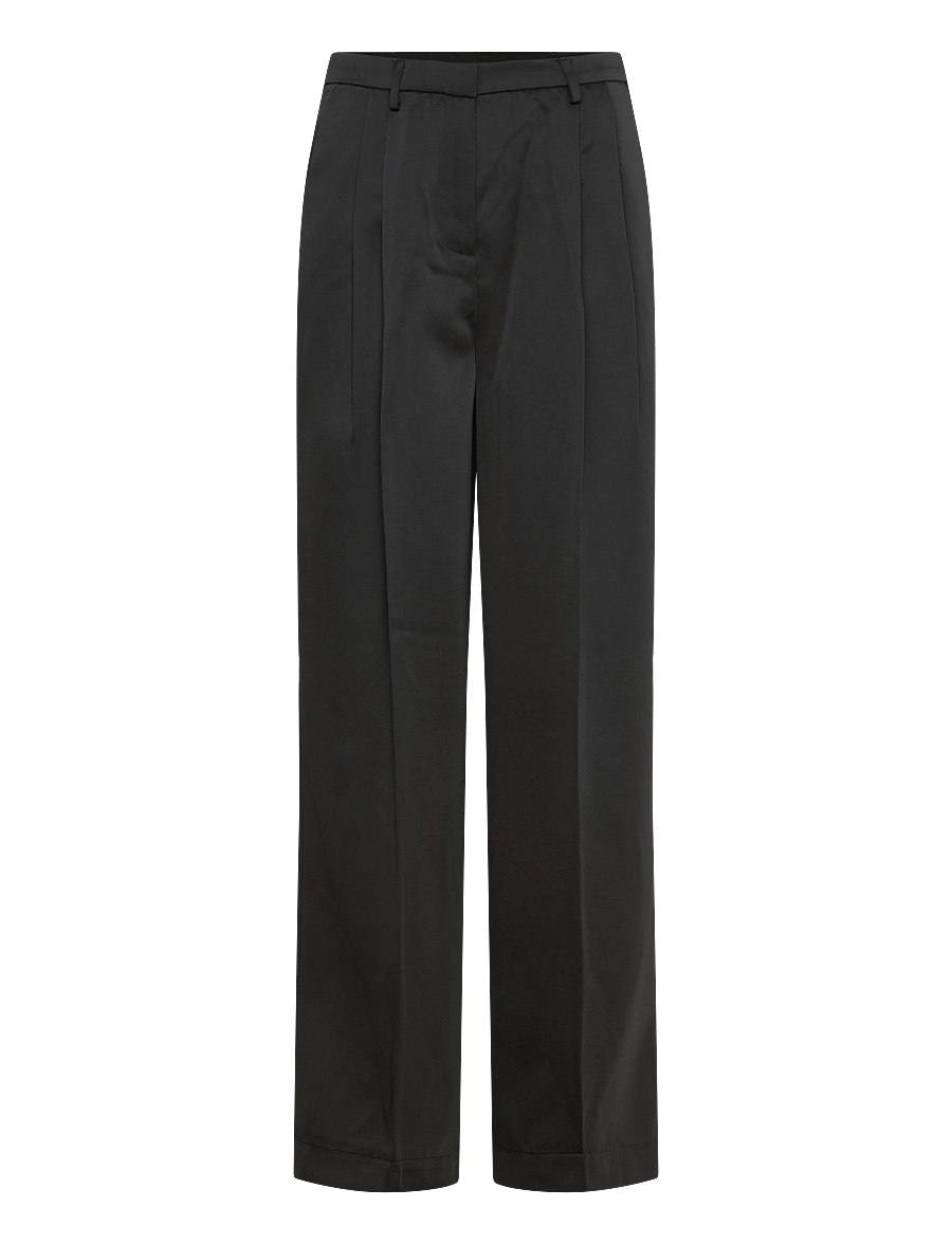 Soaked - SLLiva Suiting Pants - leveälahkeiset housut - black - 0