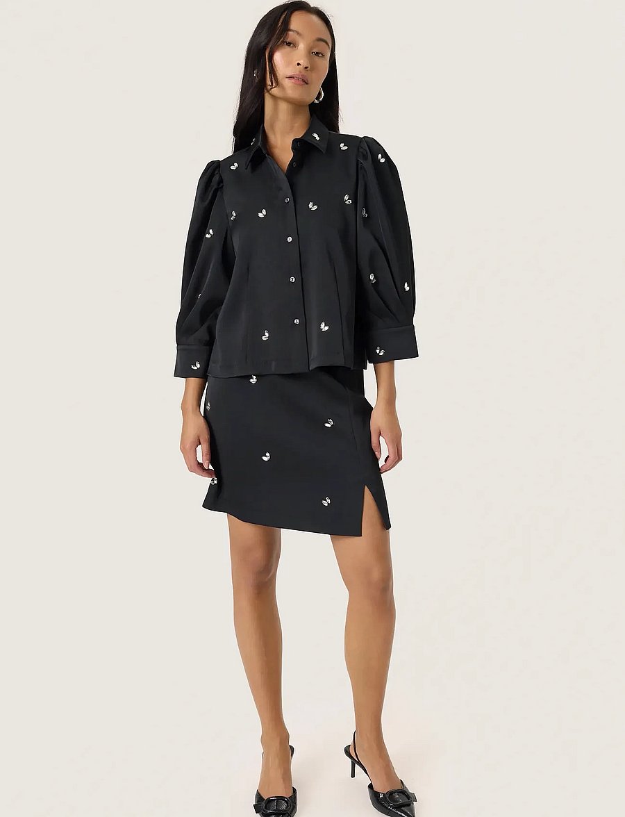 Soaked - SLSelda Chiba Shirt - long-sleeved shirts - black - 3