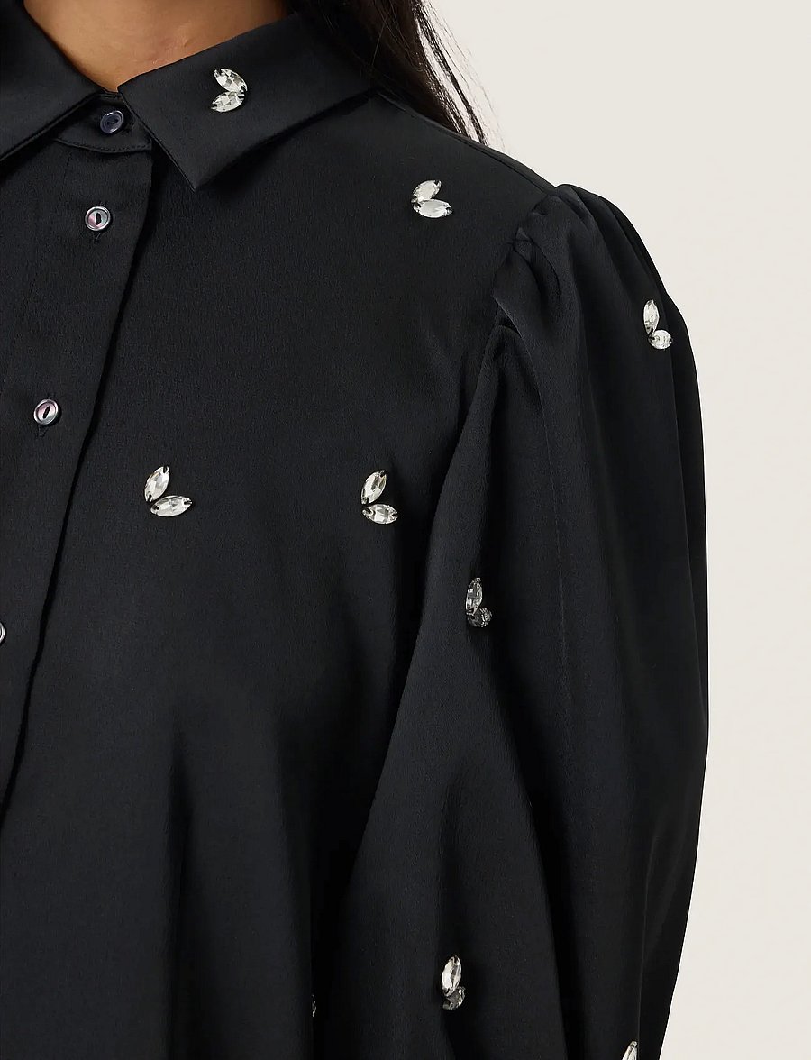 Soaked - SLSelda Chiba Shirt - long-sleeved shirts - black - 5