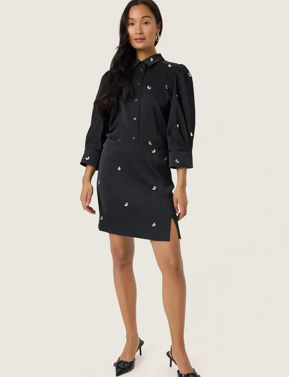 Soaked in Luxury - SLSelda Chiba Skirt - miniseelikud - black - 3