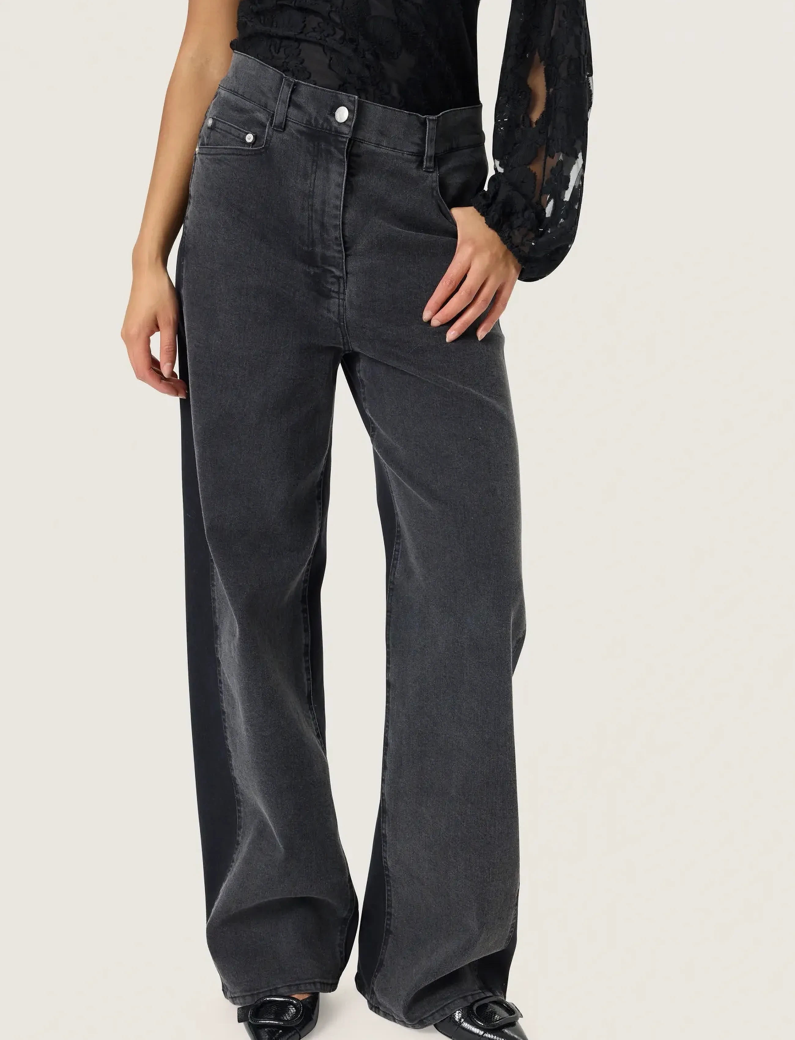 Soaked Slrhea Jeans, M, Black, Jeans > Vidde, Dame