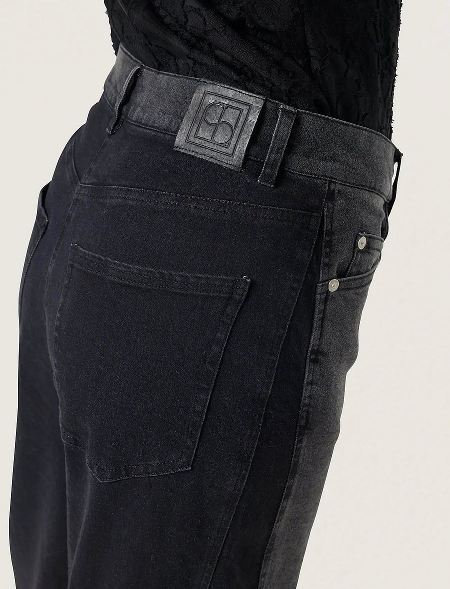 Soaked - SLRhea Jeans - laia säärega teksad - black washed denim - 5