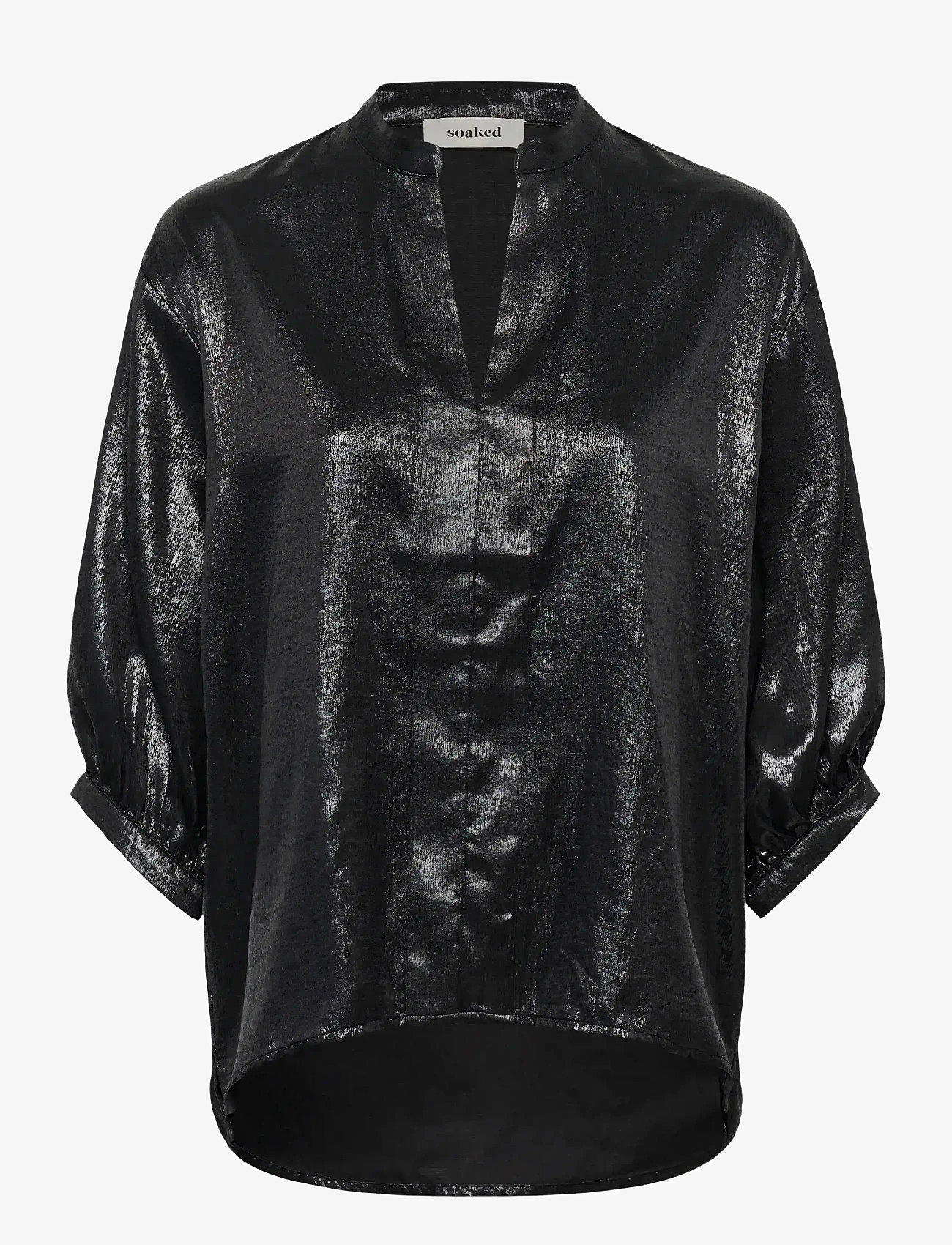 Soaked in Luxury - SLMirmir Amily Blouse 3/4 - kortärmade blusar - black - 1