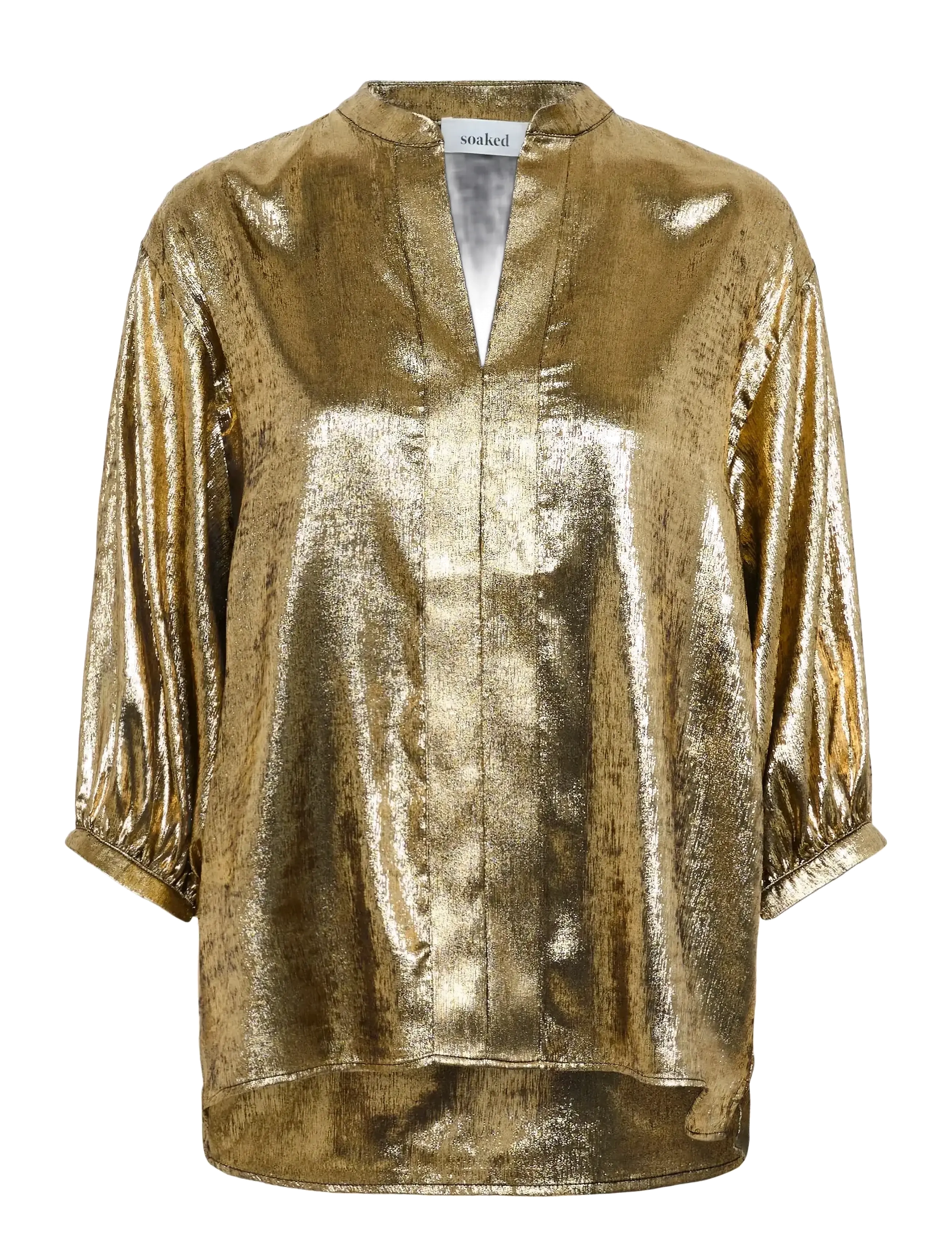Soaked in Luxury SLMirmir Amily Blouse 3/4 - Kläder - GOLDEN SURFACE / gold