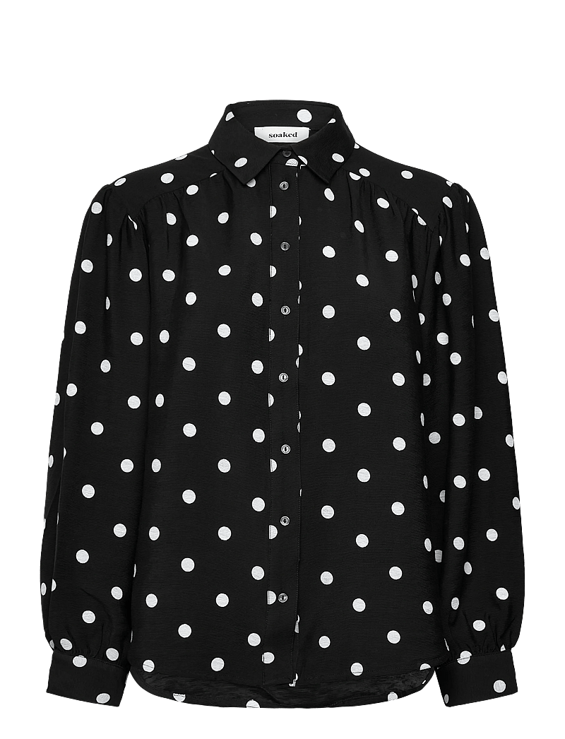 Soaked in Luxury - SLIdola Ebba Shirt LS - langärmlige hemden - black and white dots - 0