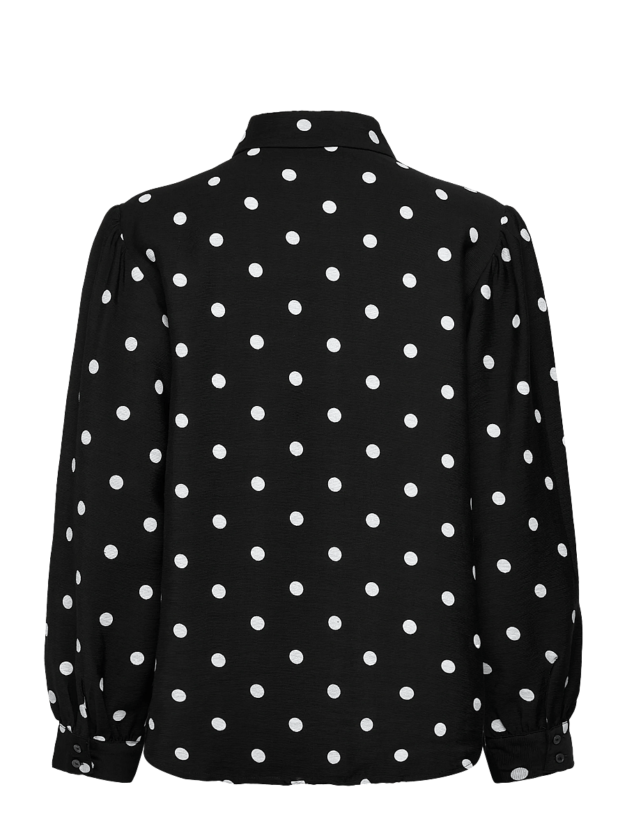 Soaked - SLIdola Ebba Shirt LS - koszule z długimi rękawami - black and white dots - 1