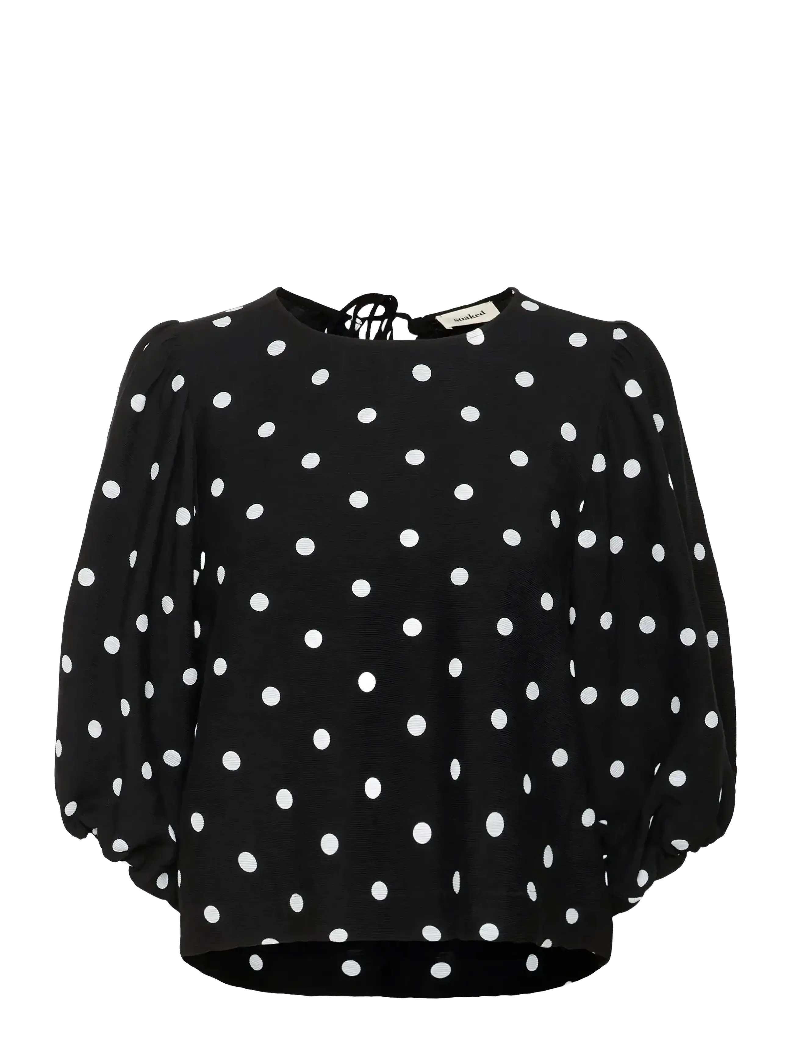 Soaked SLIdola Blouse SS - Transitional Layering - BLACK AND WHITE DOTS / black