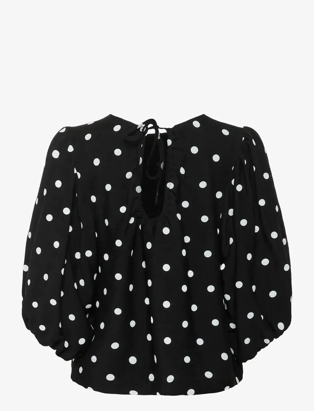 Soaked in Luxury - SLIdola Blouse SS - long sleeved blouses - black and white dots - 2