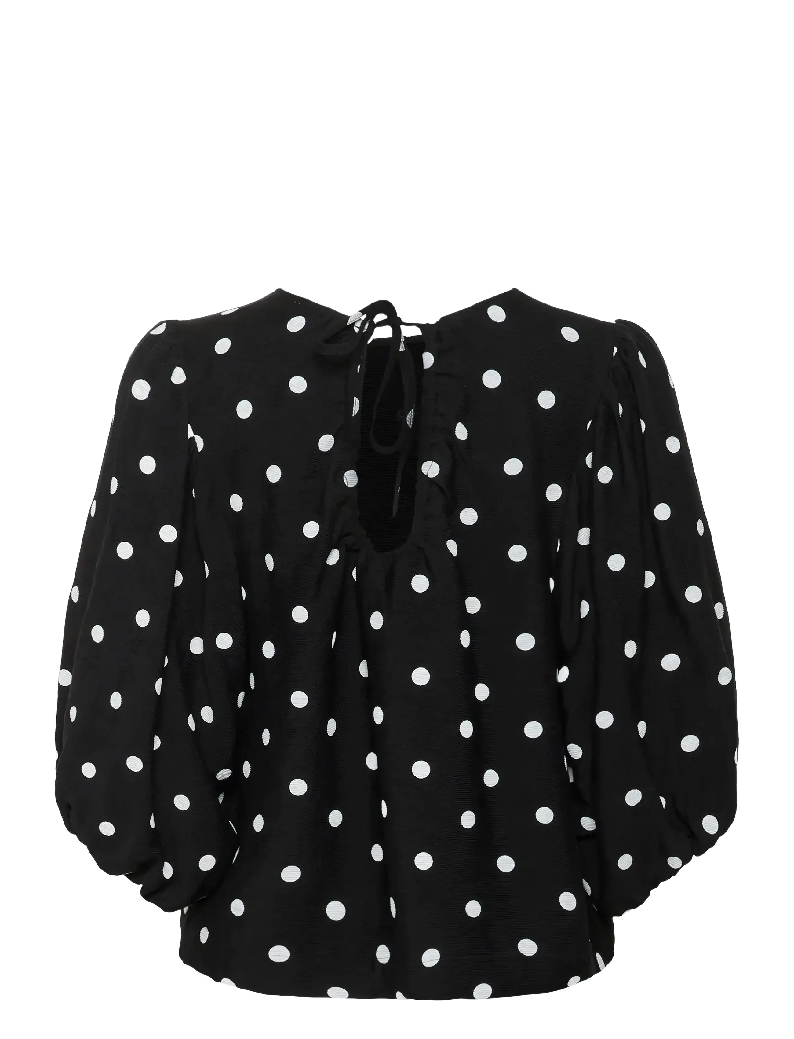 Soaked - SLIdola Blouse SS - langærmede bluser - black and white dots - 2
