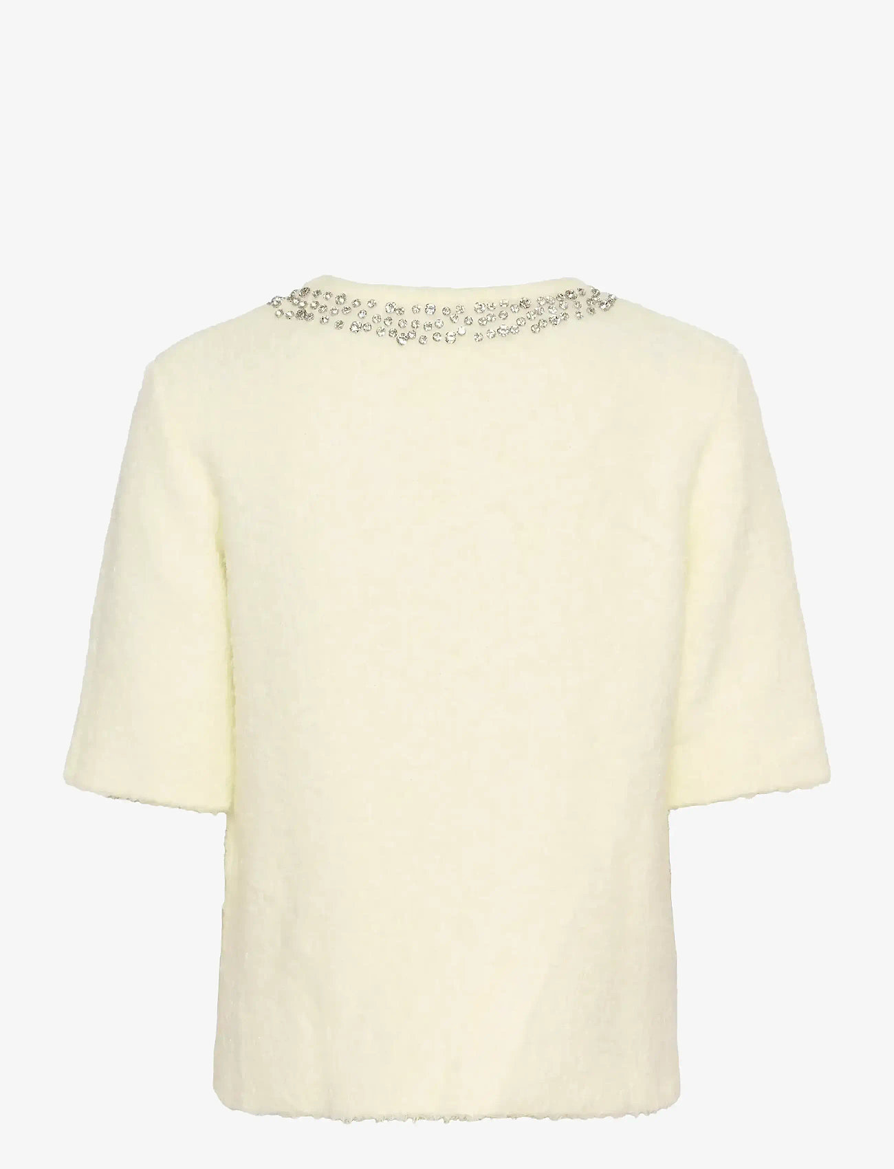 Soaked in Luxury - SLSelene Pullover SS - striktrøjer - whisper white - 2