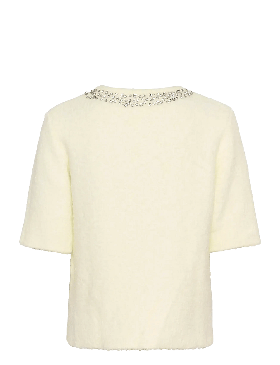 Soaked - SLSelene Pullover SS - stickade tröjor - whisper white - 2