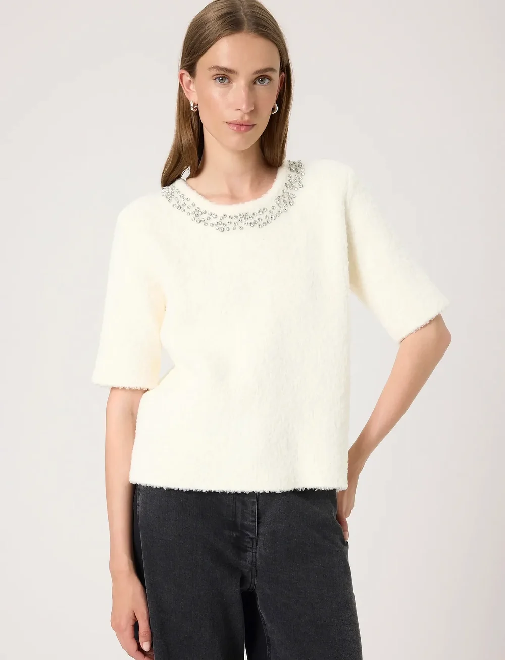 Soaked in Luxury - SLSelene Pullover SS - pullover - whisper white - 0