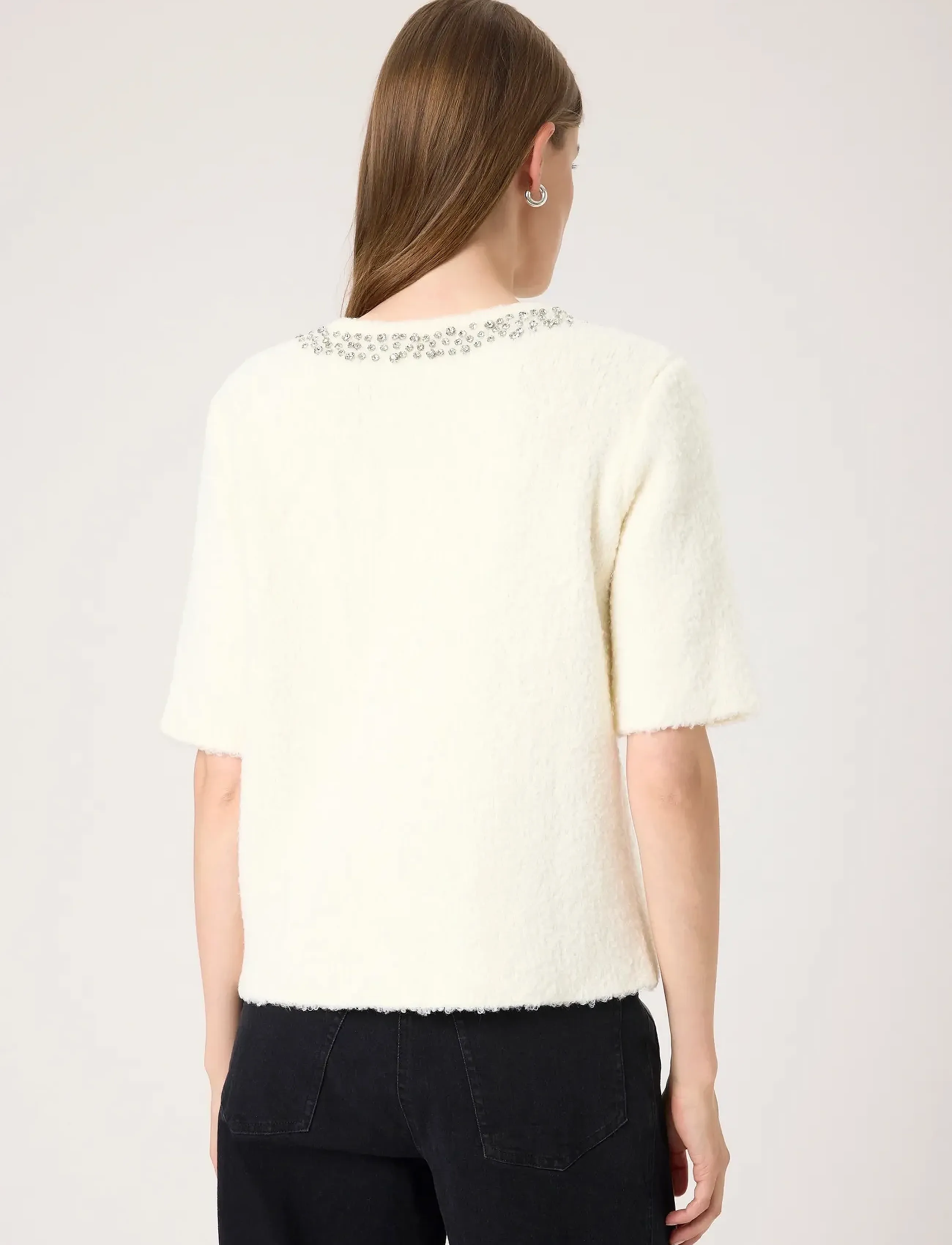 Soaked - SLSelene Pullover SS - jumpers - whisper white - 4