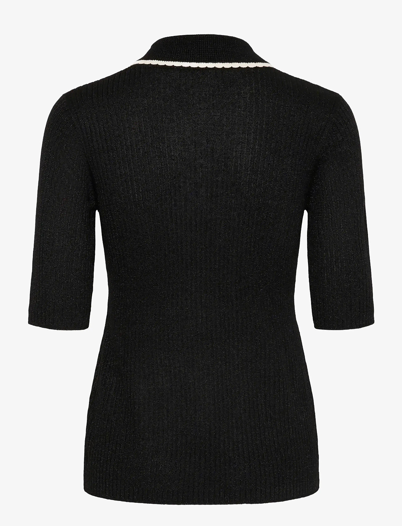 Soaked in Luxury - SLLaisa Polo Pullover - stickade tröjor - black - 2