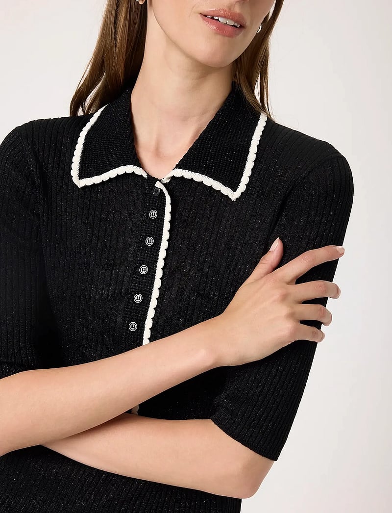 Soaked in Luxury - SLLaisa Polo Pullover - stickade tröjor - black - 5