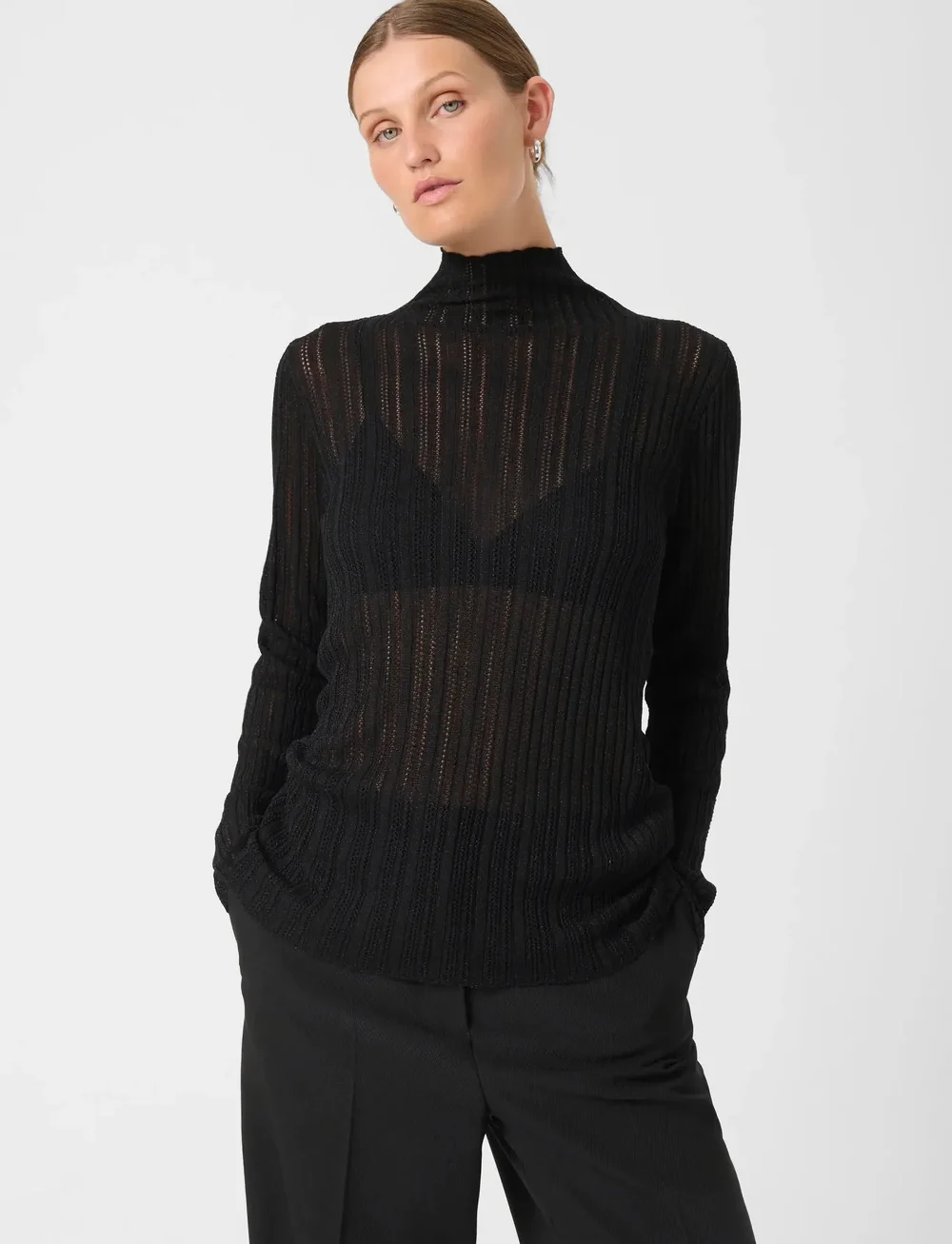 Soaked in Luxury - SLLaisa Regular Pullover - striktrøjer - black - 0