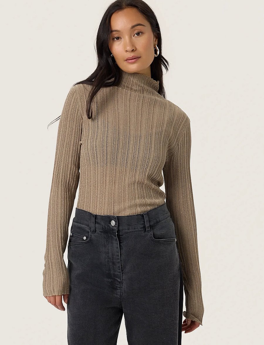 Soaked - SLLaisa Regular Pullover - striktrøjer - dune - 0