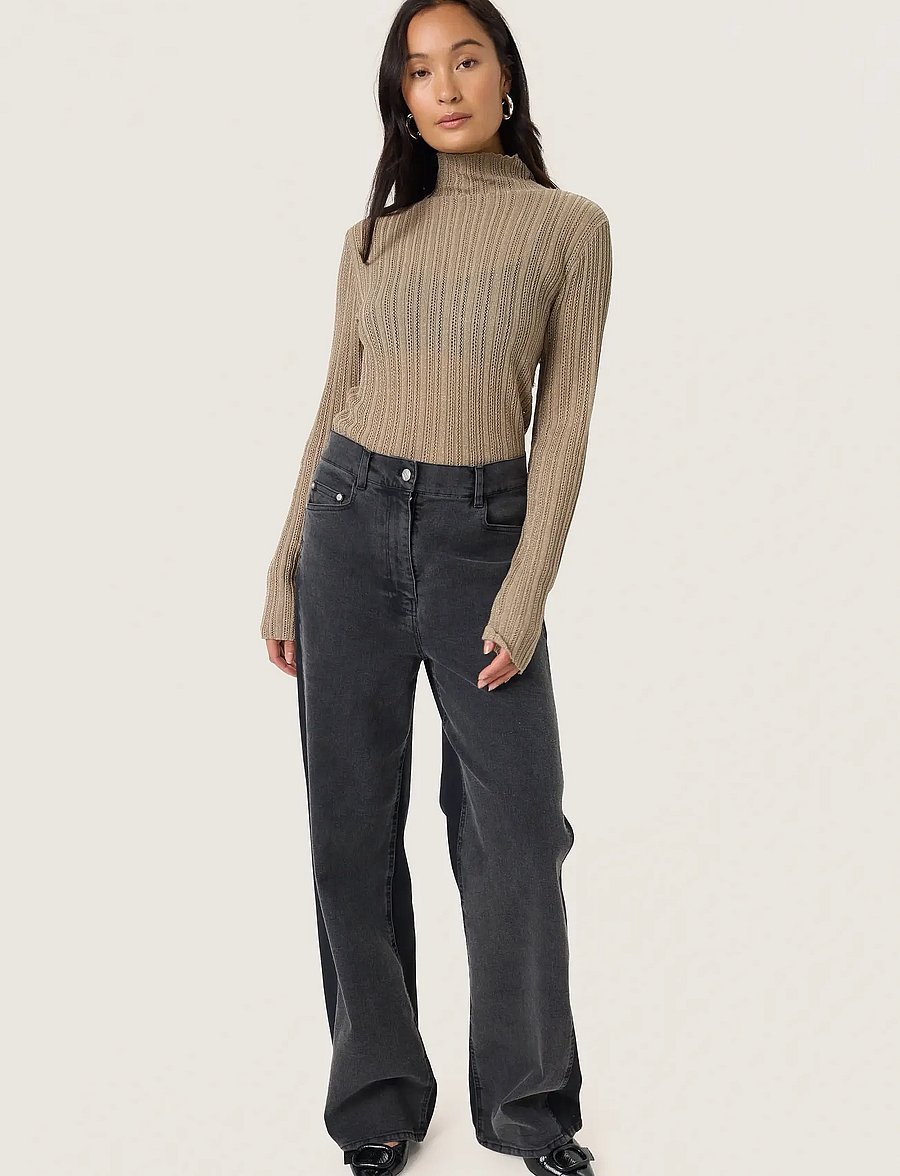 Soaked - SLLaisa Regular Pullover - striktrøjer - dune - 3