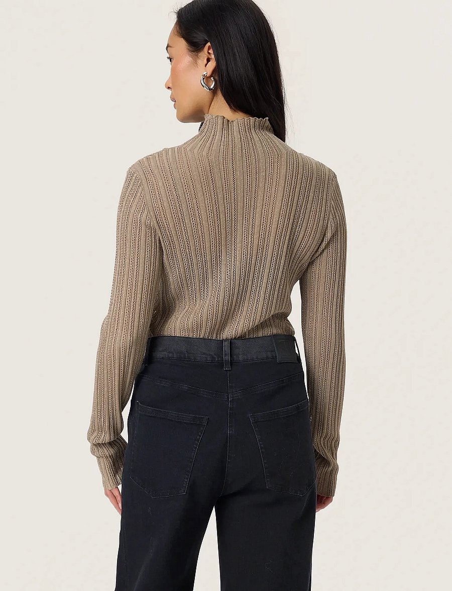 Soaked - SLLaisa Regular Pullover - striktrøjer - dune - 4