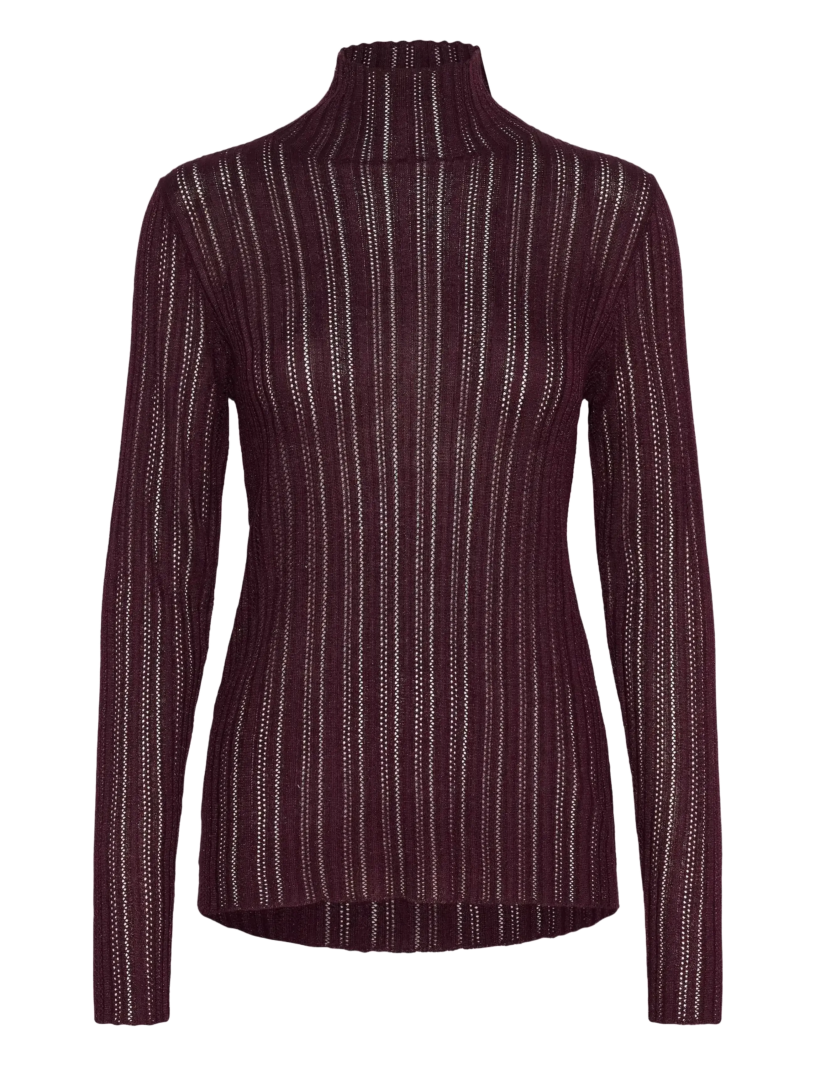 Soaked SLLaisa Regular Pullover - Striktrøjer - WINETASTING / burgundy