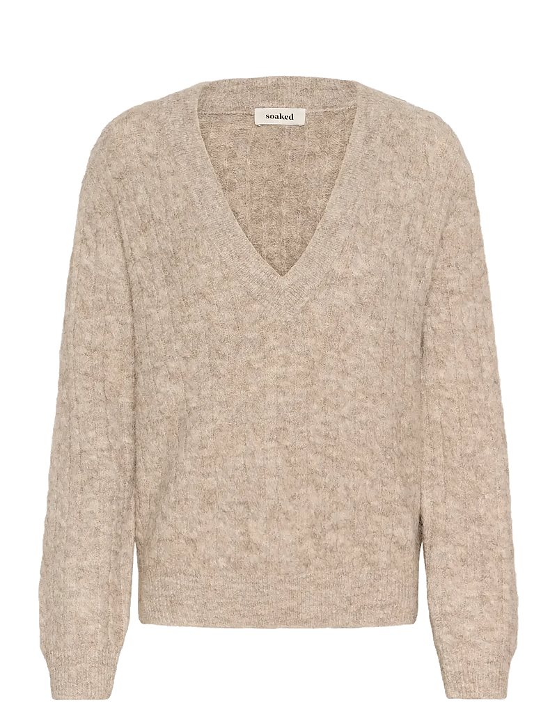 Soaked in Luxury - SLVespera Pullover - stickade tröjor - dune melange - 1