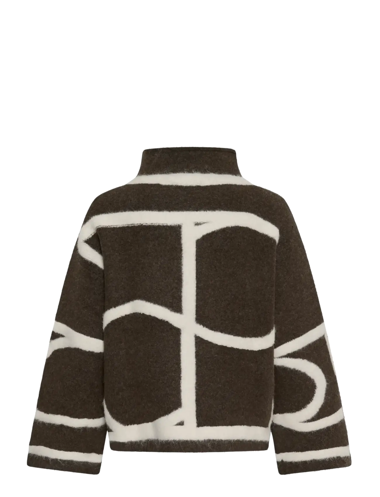Soaked - SLSorea Mono Pullover - jumpers - chocolate brown w white mono - 2