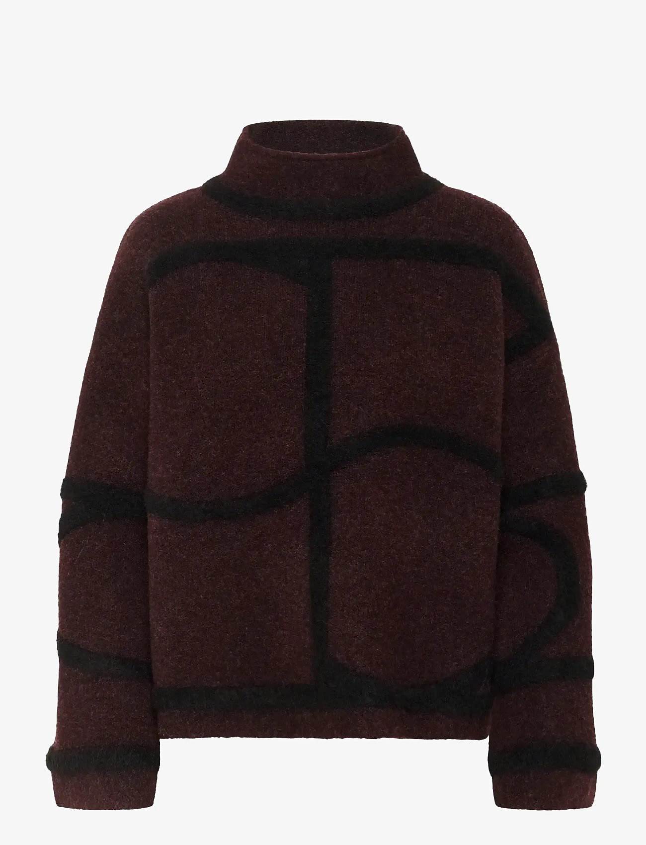 Soaked in Luxury - SLSorea Mono Pullover - stickade tröjor - winetasting 3d monogram - 1