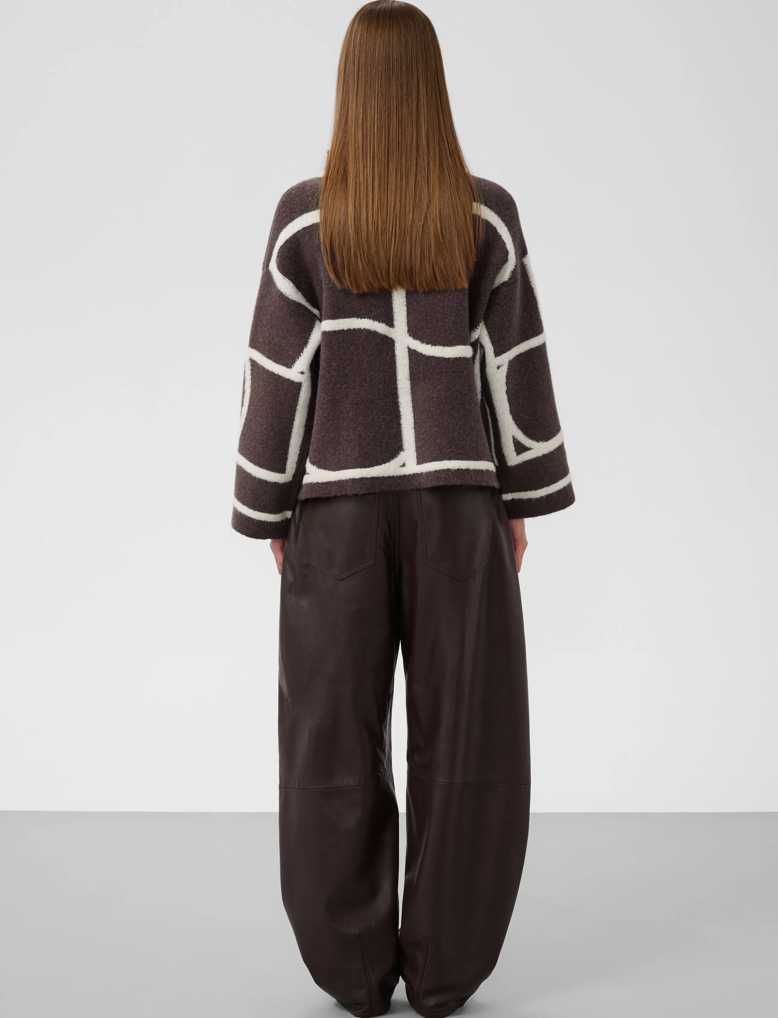 Soaked - SLSorea Mono Pullover - stickade tröjor - winetasting melange monogram - 4