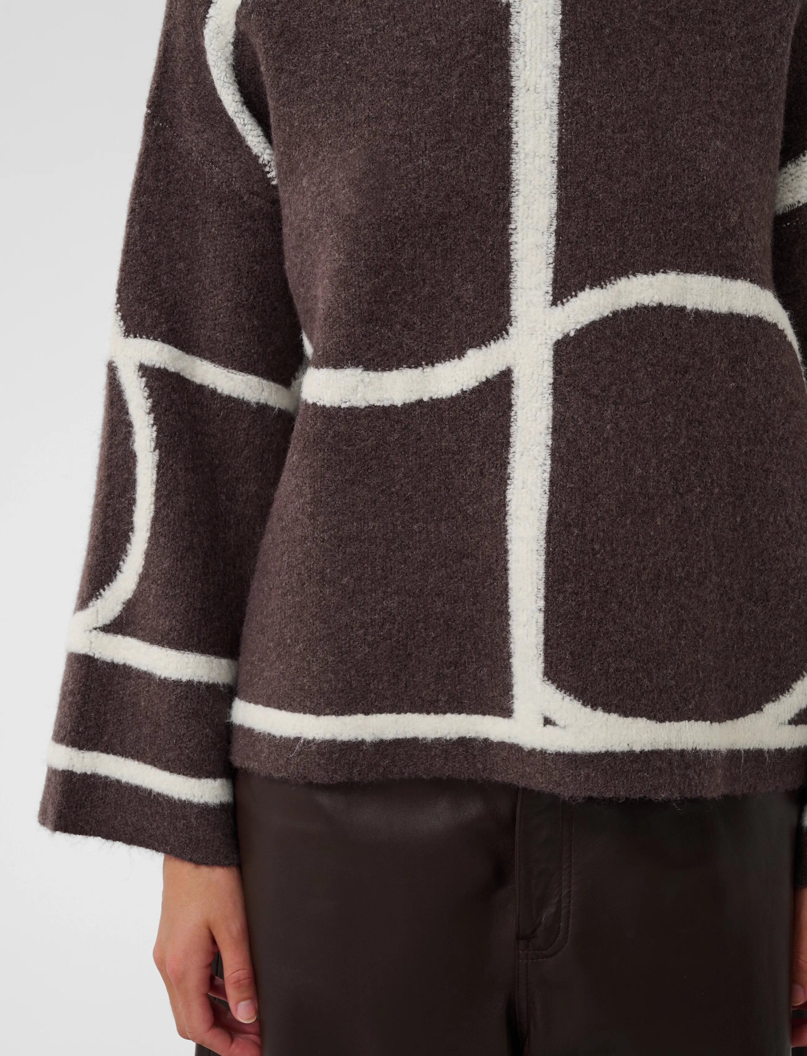 Soaked - SLSorea Mono Pullover - stickade tröjor - winetasting melange monogram - 5
