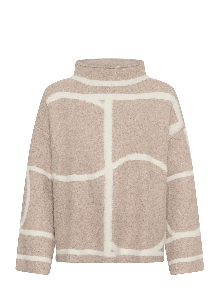 Soaked - SLSorea Mono Pullover - striktrøjer - beige melange monogram - 1