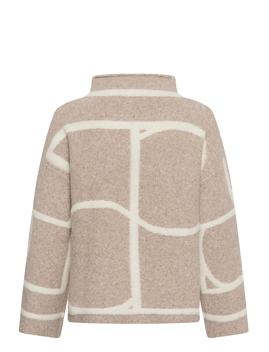Soaked - SLSorea Mono Pullover - striktrøjer - beige melange monogram - 2