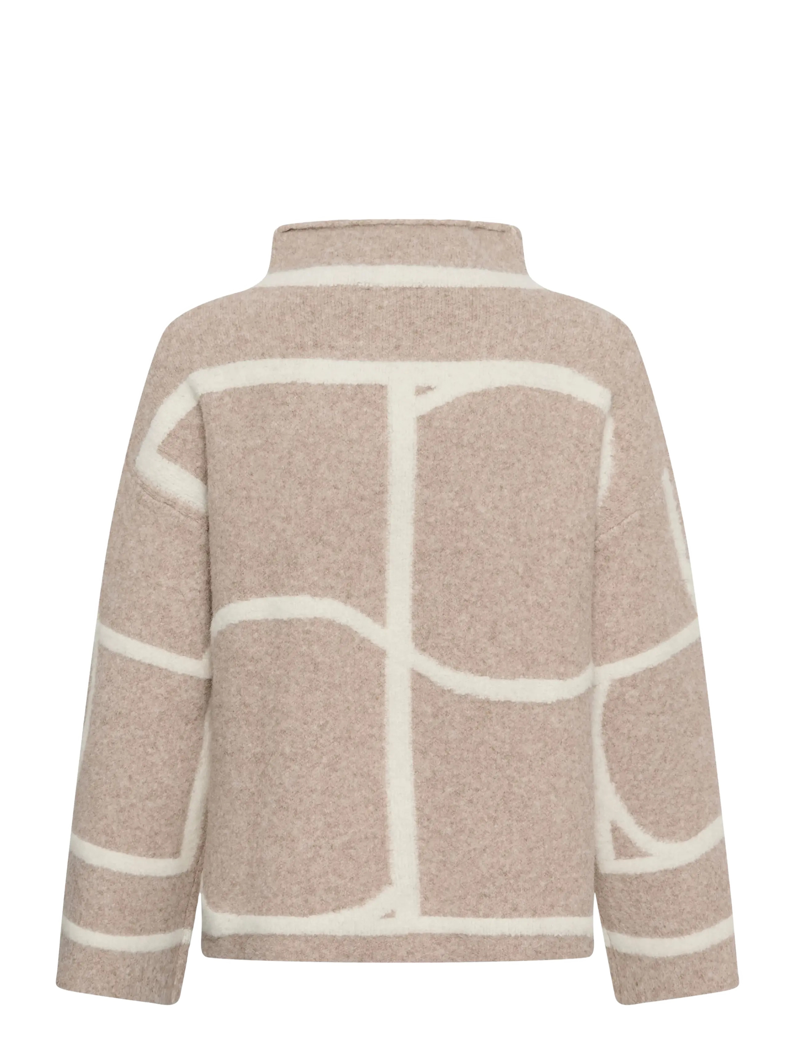 Soaked - SLSorea Mono Pullover - striktrøjer - beige melange monogram - 2