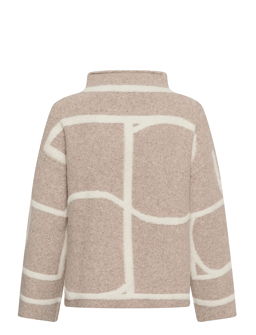 Soaked - SLSorea Mono Pullover - striktrøjer - beige melange monogram - 2