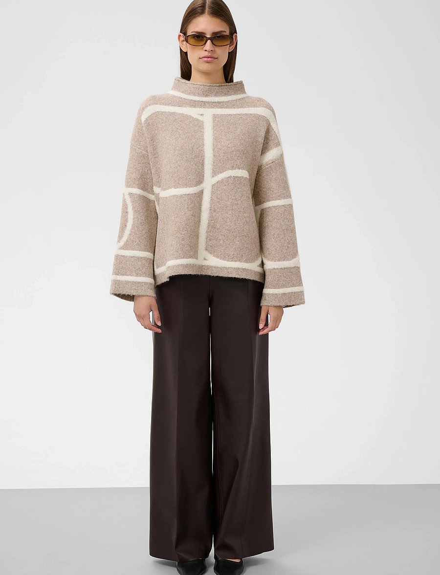 Soaked - SLSorea Mono Pullover - striktrøjer - beige melange monogram - 3