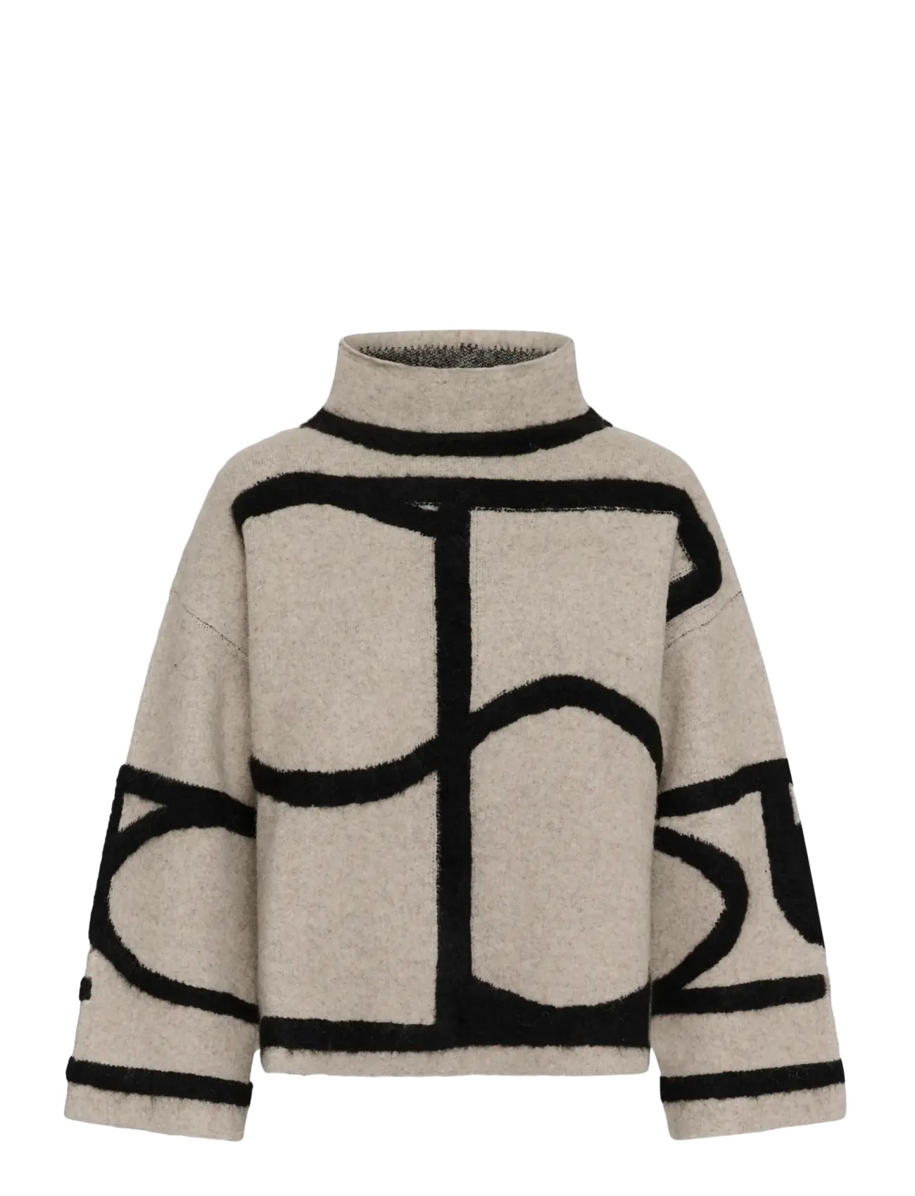 Soaked SLSorea Mono Pullover - Soaked in Luxury - BEIGE W BLACK MONOGRAM / beige