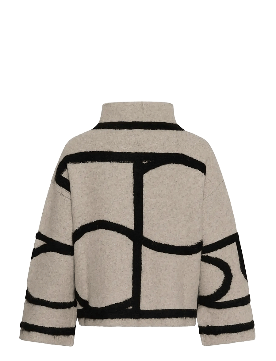 Soaked - SLSorea Mono Pullover - pullover - beige w black monogram - 2
