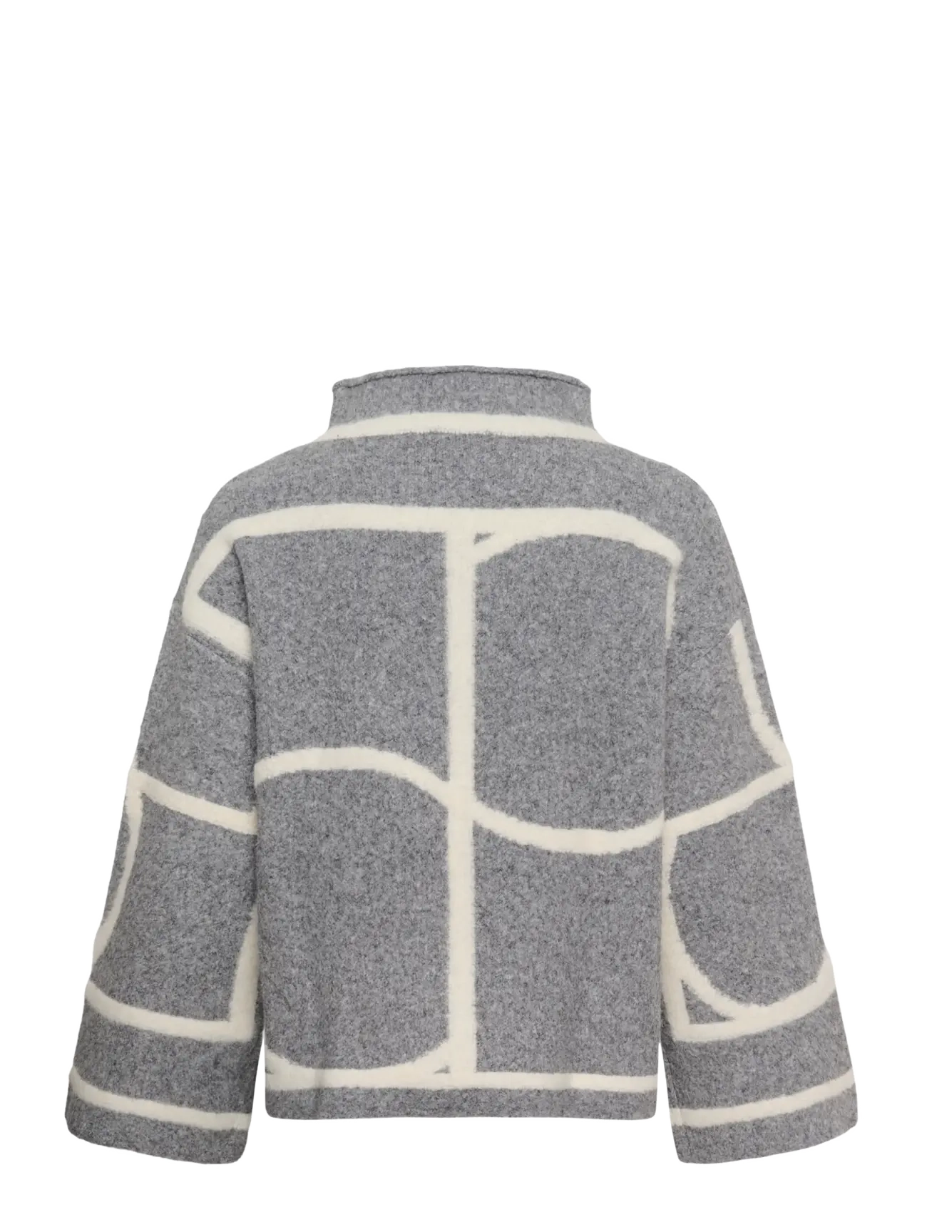 Soaked - SLSorea Mono Pullover - stickade tröjor - grey melange monogram - 2